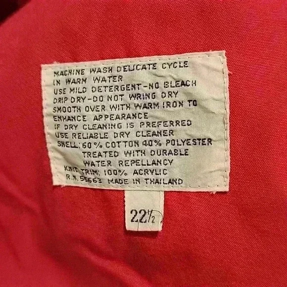 Vintage Foxland By Lanson Water Resistant  Jacket Size 22.5 - Picture 4 of 10